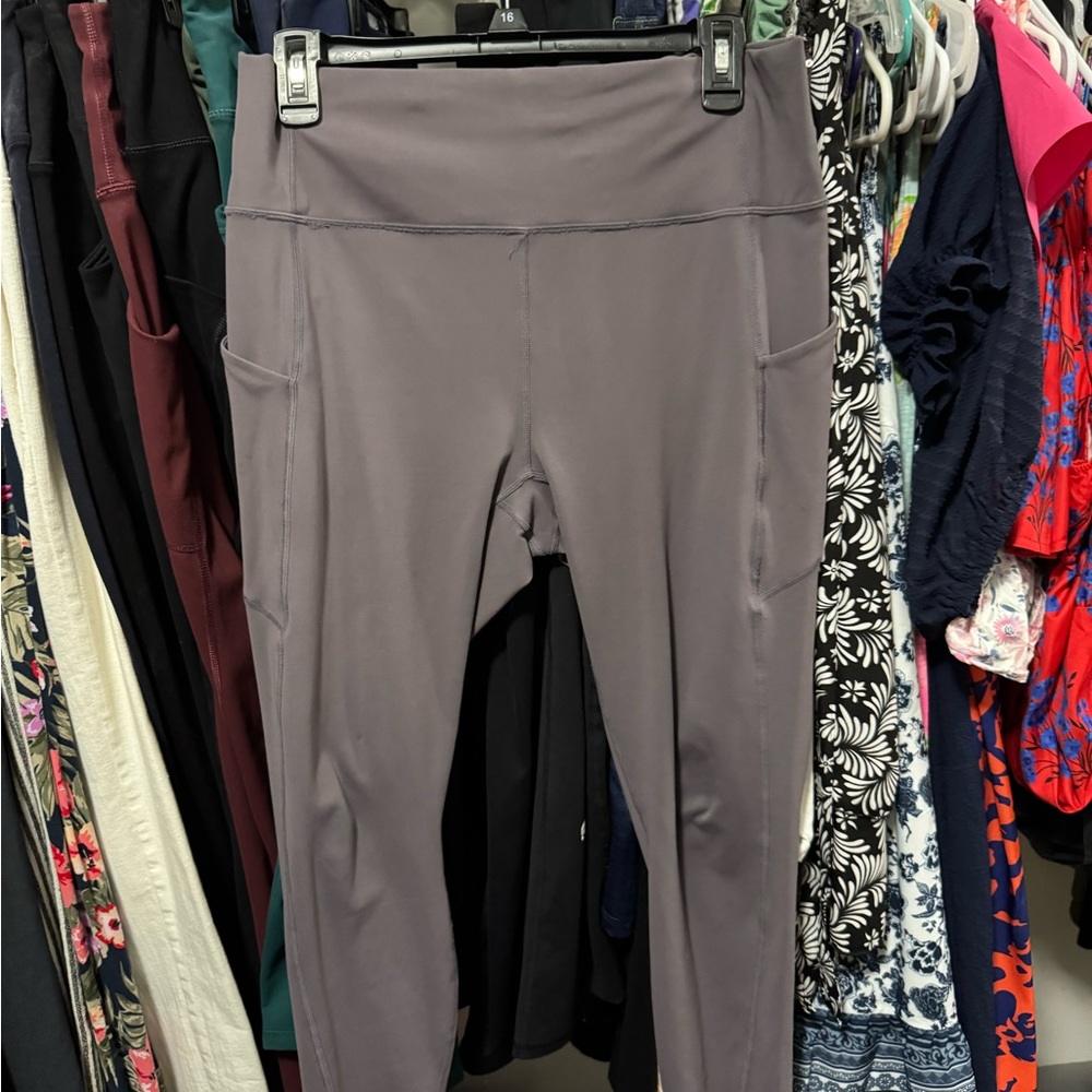 Women's Gray High-Waisted Leggings